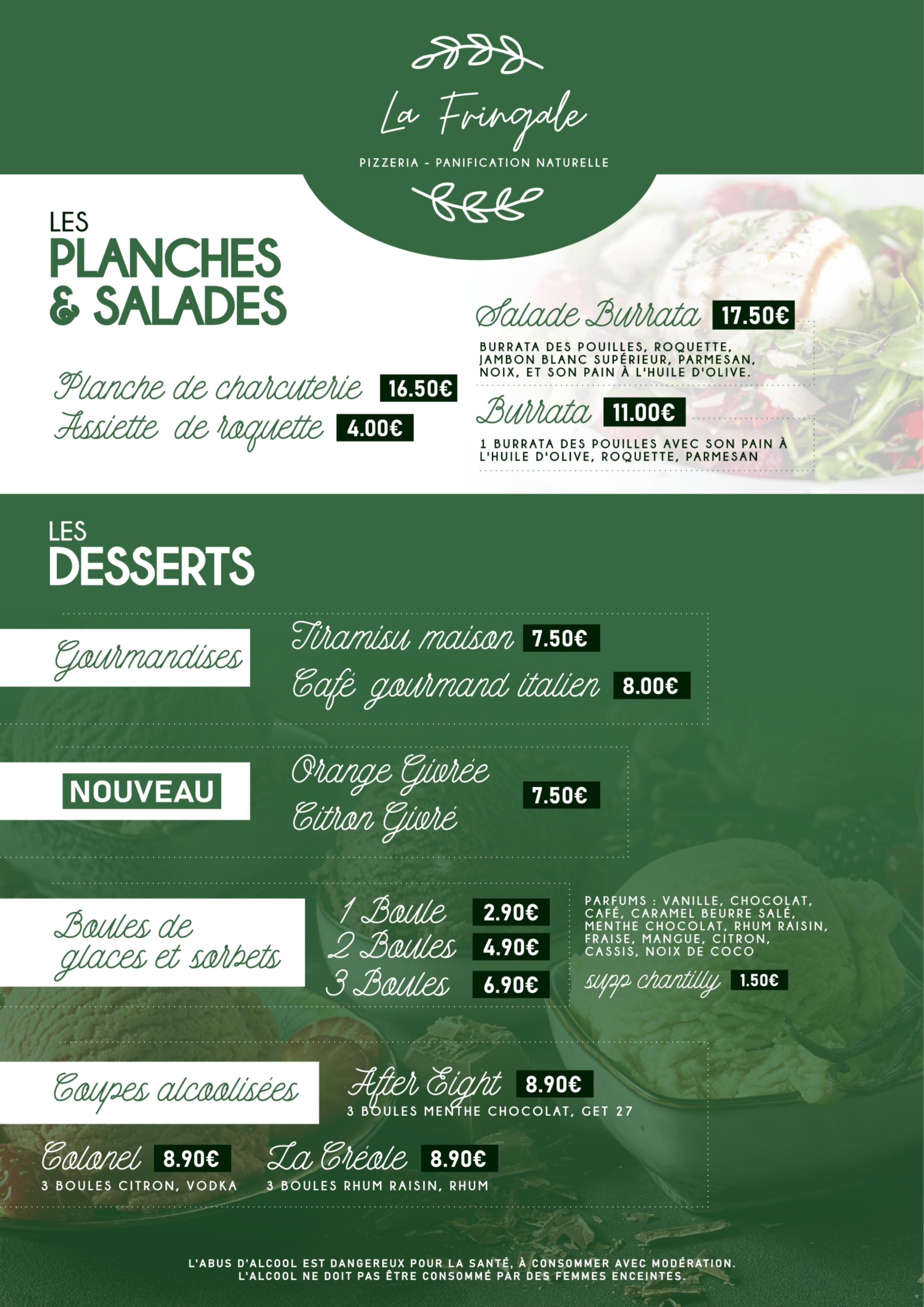 Menu La Fringale - Page 2